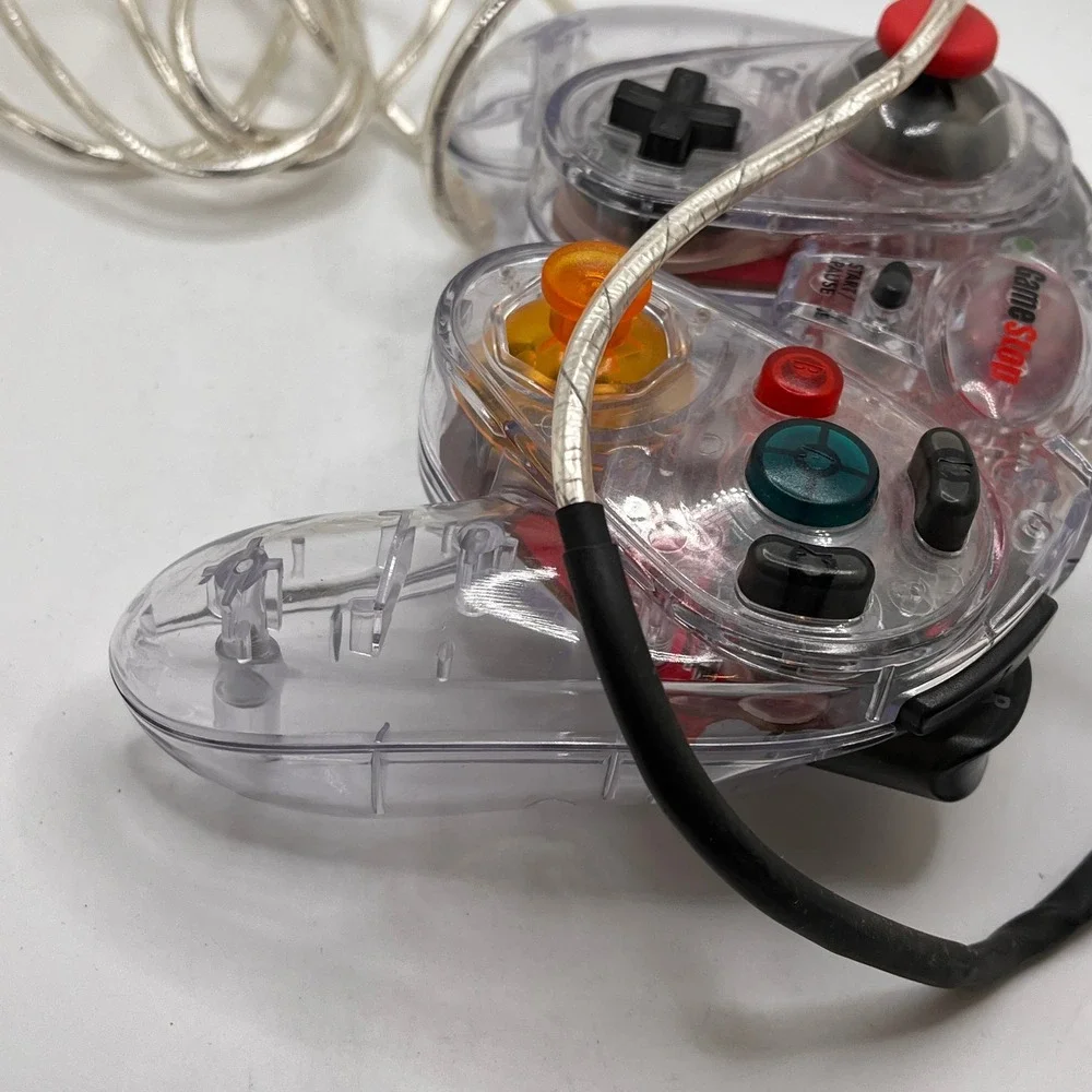 GameStop GameCube Controller Unisex Clear Pre-Owned Wired Clear‎ Shell